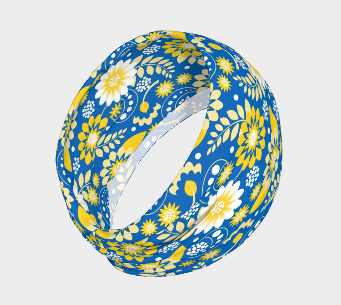 yellow and blue headband