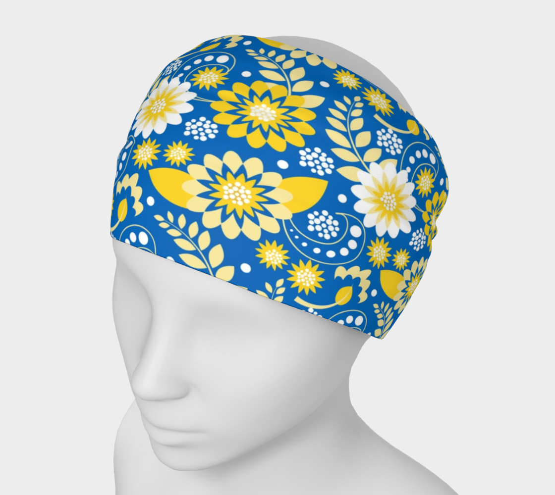 yellow and blue headband