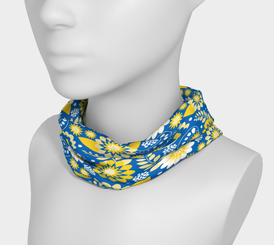 yellow and blue headband
