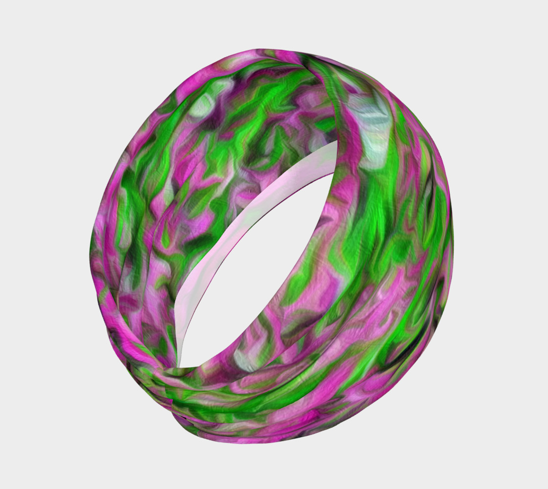 Aperçu de Swirly Abstract Painted Floral Design Headband #2