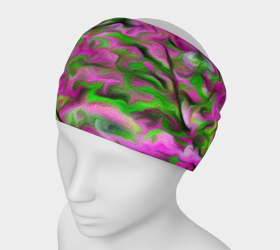Aperçu de Swirly Abstract Painted Floral Design Headband #1
