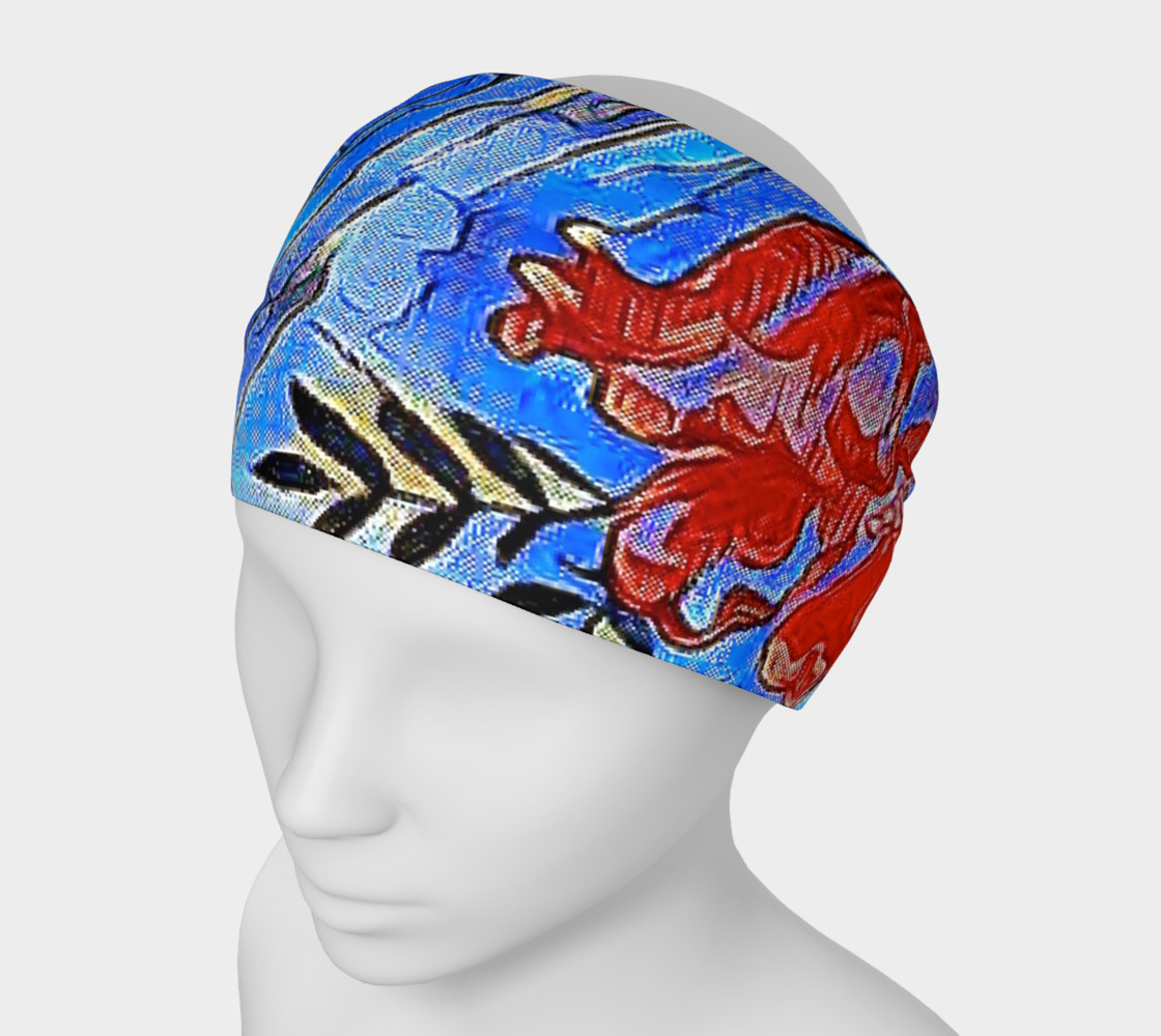 red flower head band preview #1