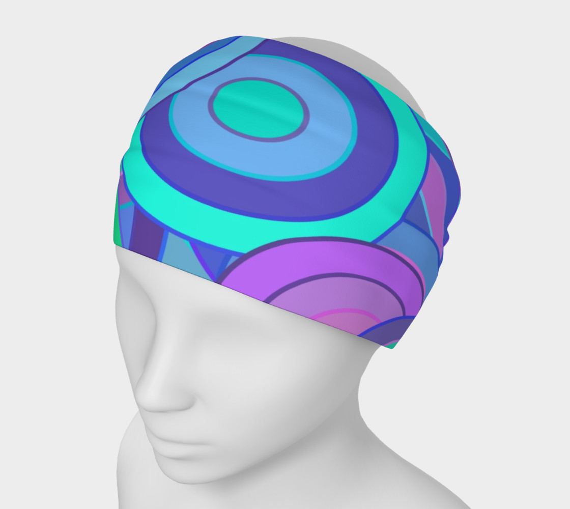 Retro Circles - Purple, Blue, Pink, Aqua 3D preview