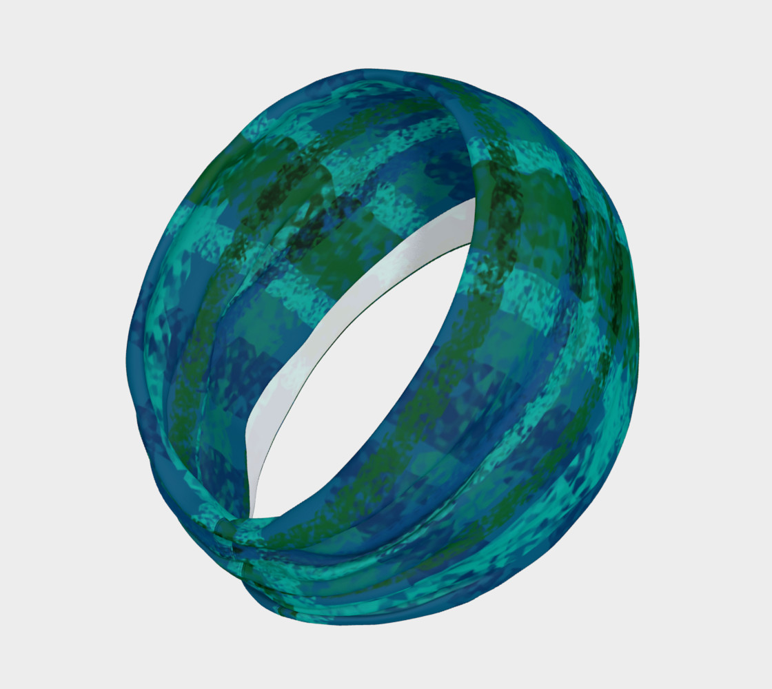 Aperçu de Blue and Green Plaid Headband #2