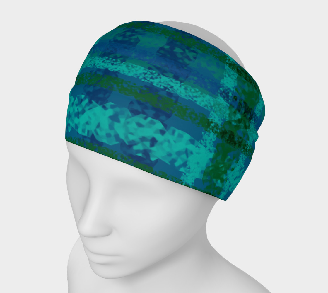 Aperçu 3D de Blue and Green Plaid Headband