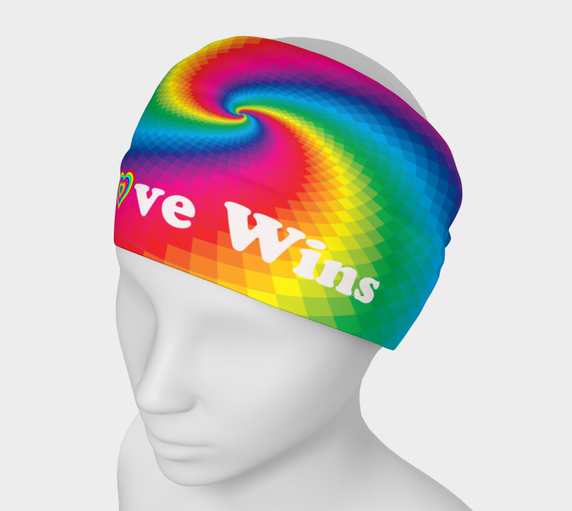 Love wins rainbow headband preview #1