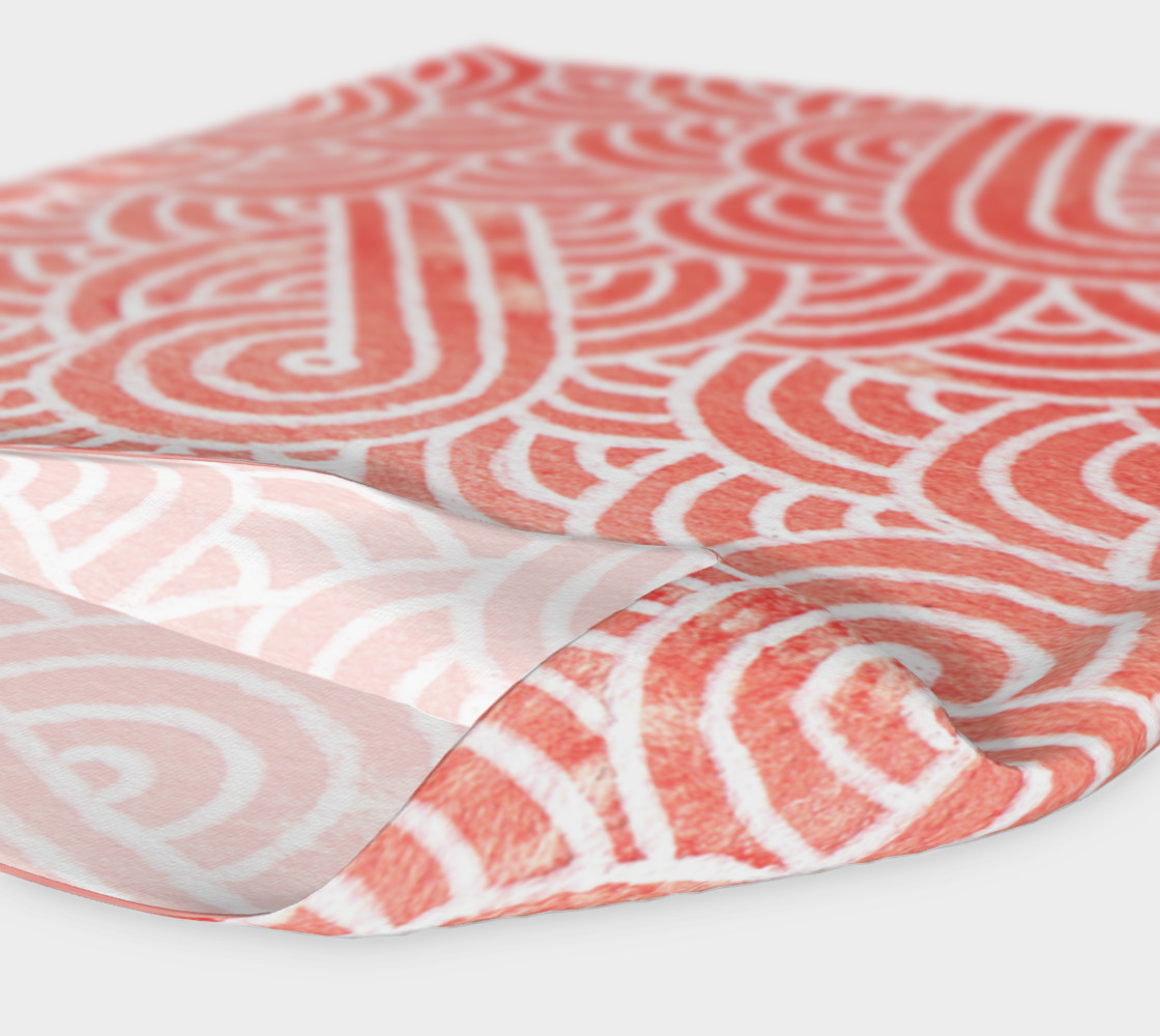 Peach echo and white swirls doodles Headband preview #4
