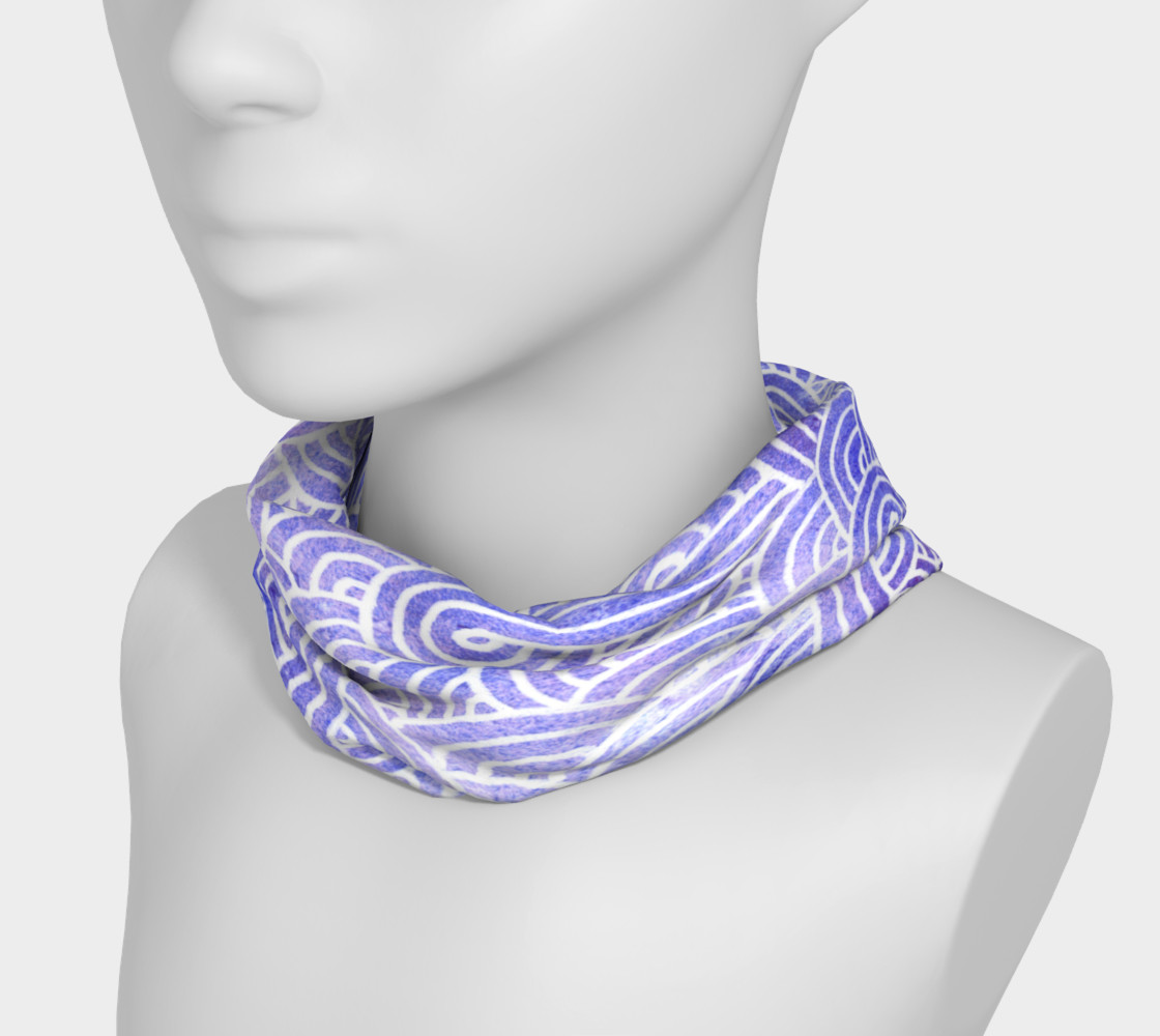 Lavender and white swirls doodles Headband preview #3