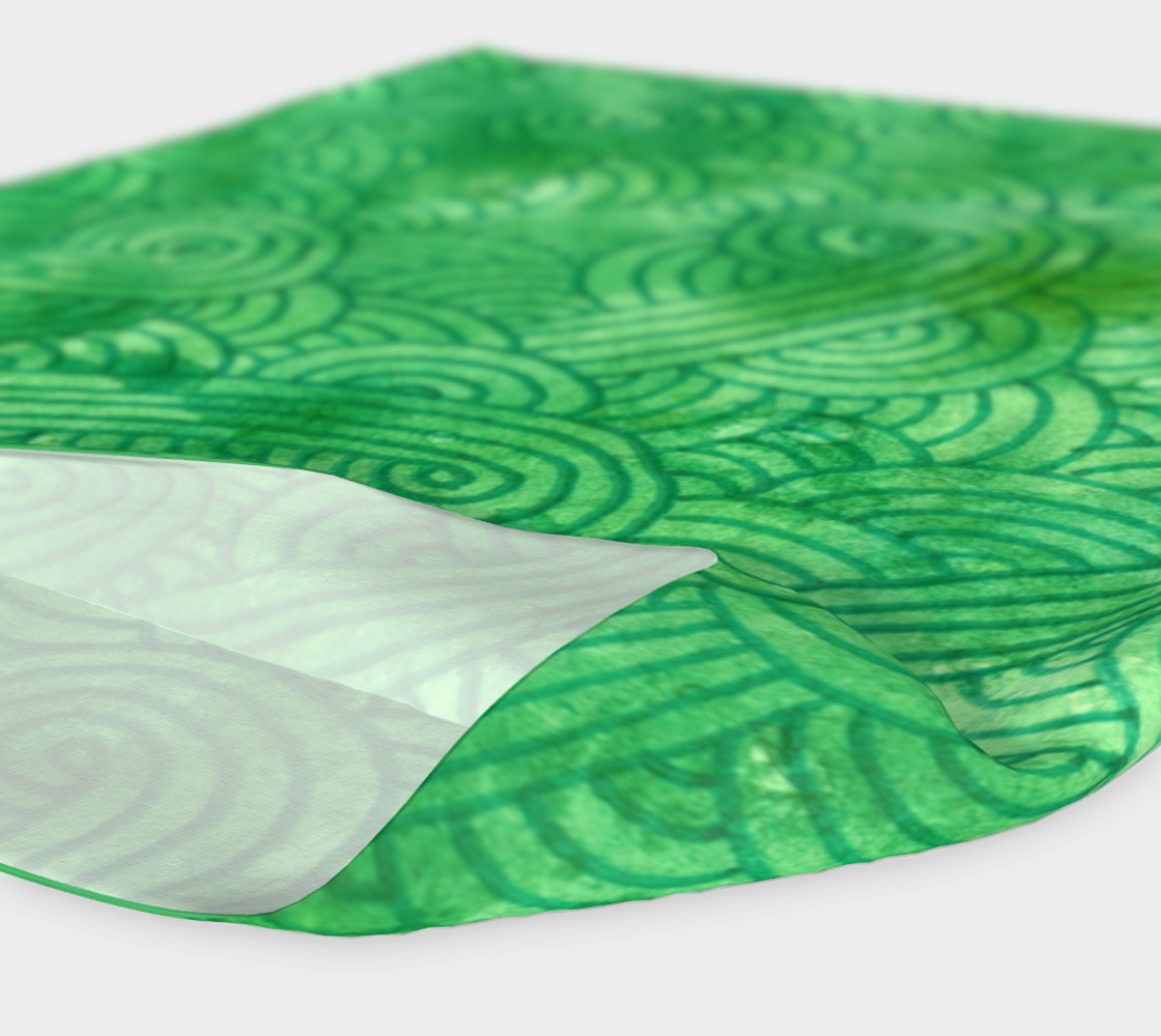 Green swirls doodles Headband preview #4