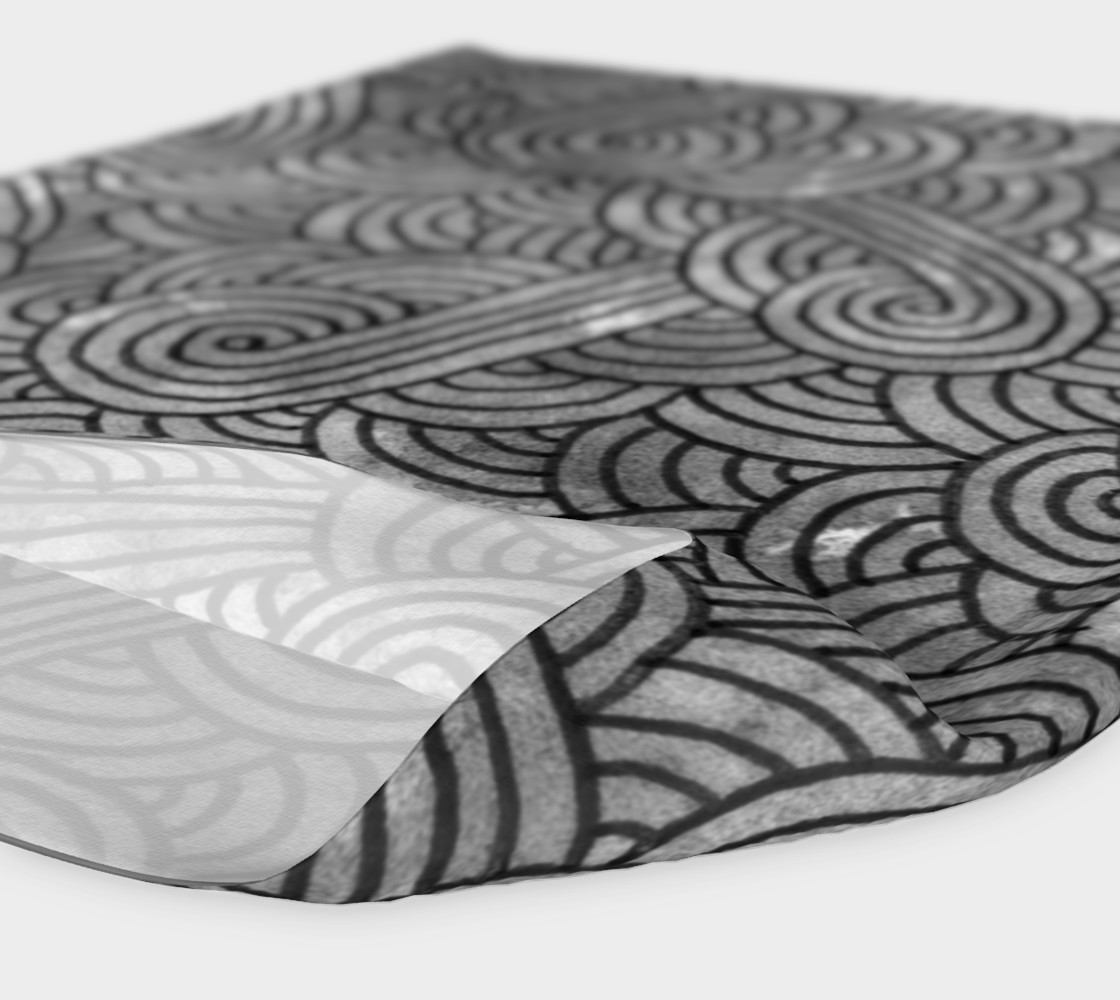 Grey and black swirls doodles Headband preview #4
