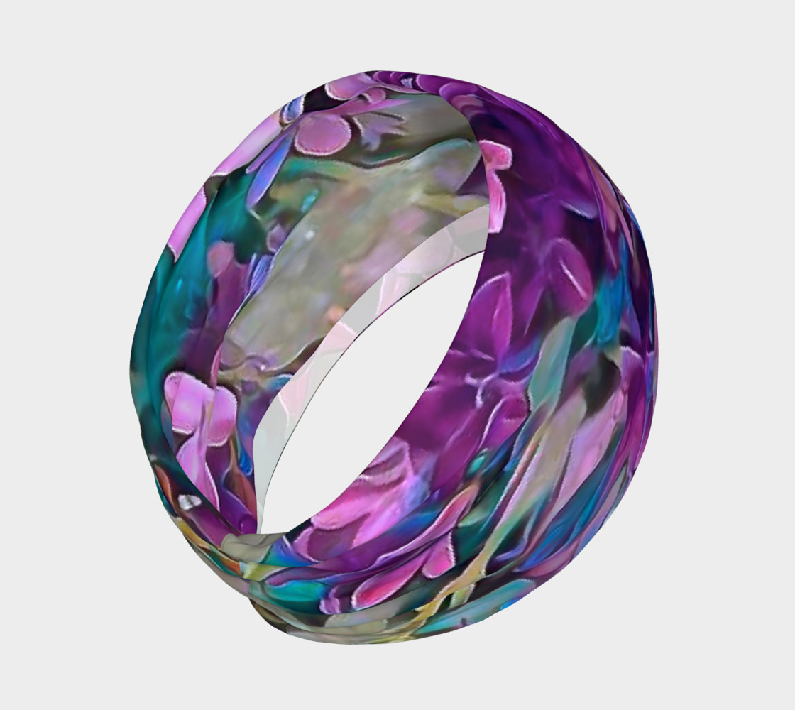 purple flower head band preview #2