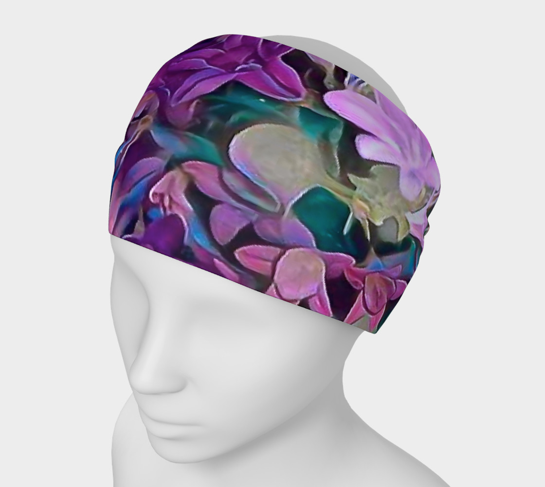 purple flower head band preview #1