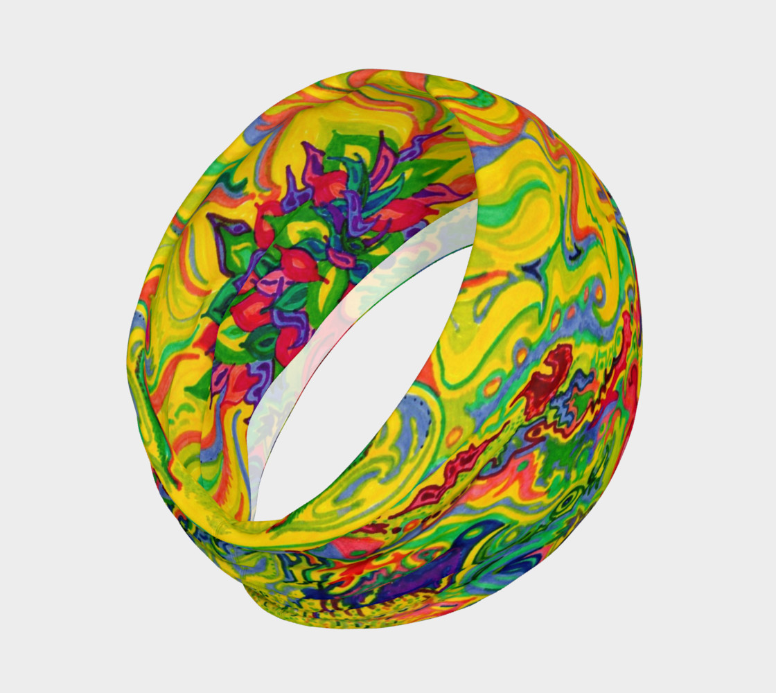 Wild Garden Art with Flowers, Lake, and Birds preview #2
