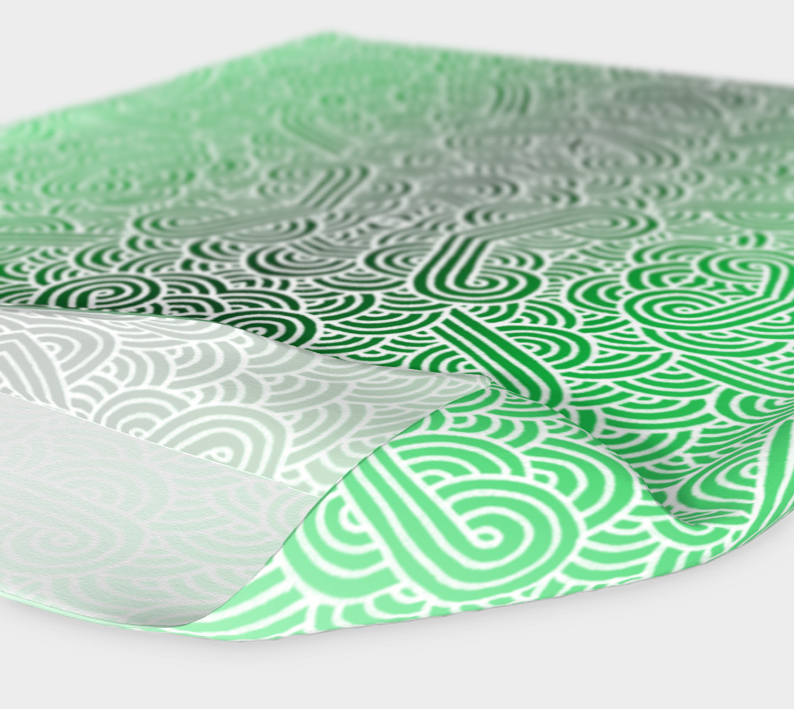 Ombre green and white swirls doodles Headband preview #4