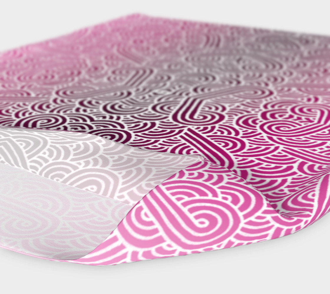 Ombre pink and white swirls doodles Headband preview #4