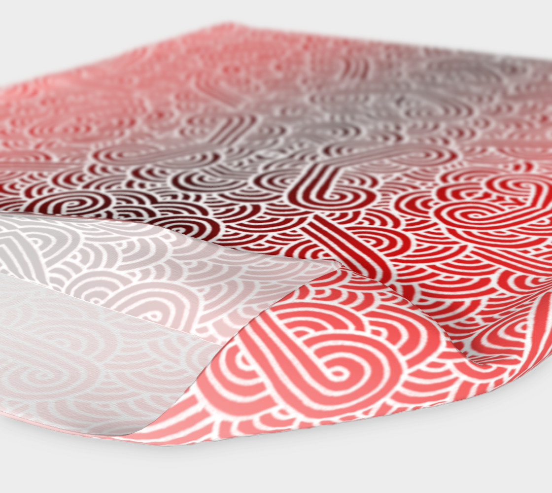 Ombre red and white swirls doodles Headband preview #4