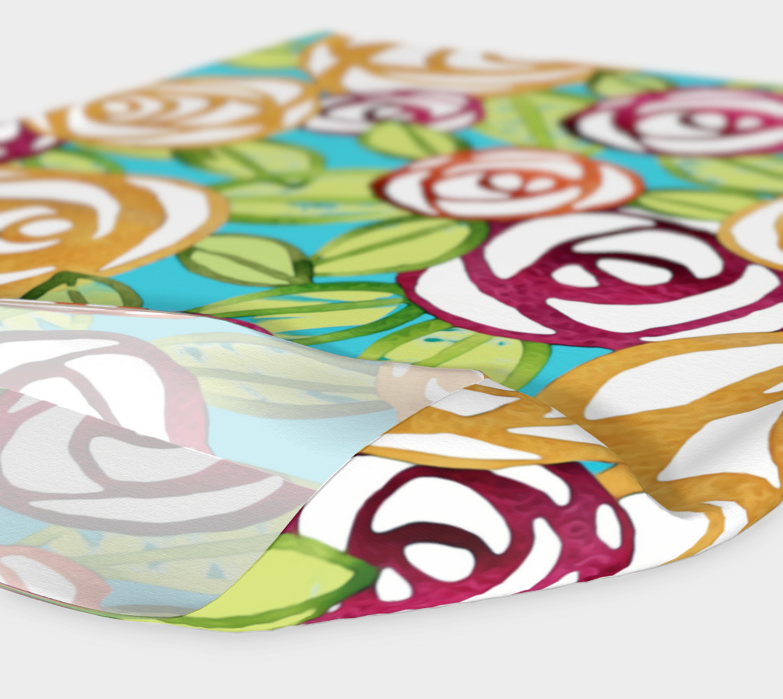 Pop Art Roses in Red and Yellow with Green Leaves preview #4