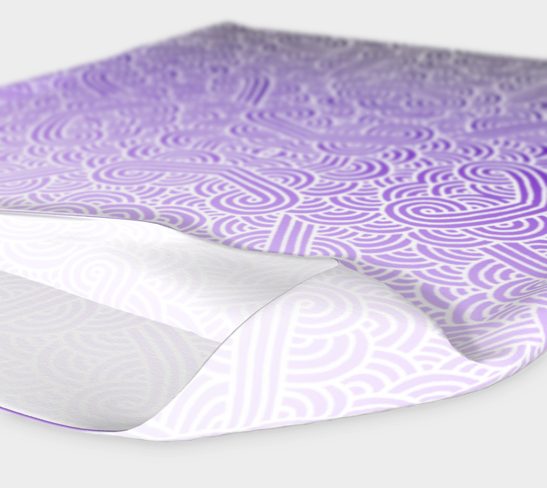 Ombre purple and white swirls doodles Headband preview #4