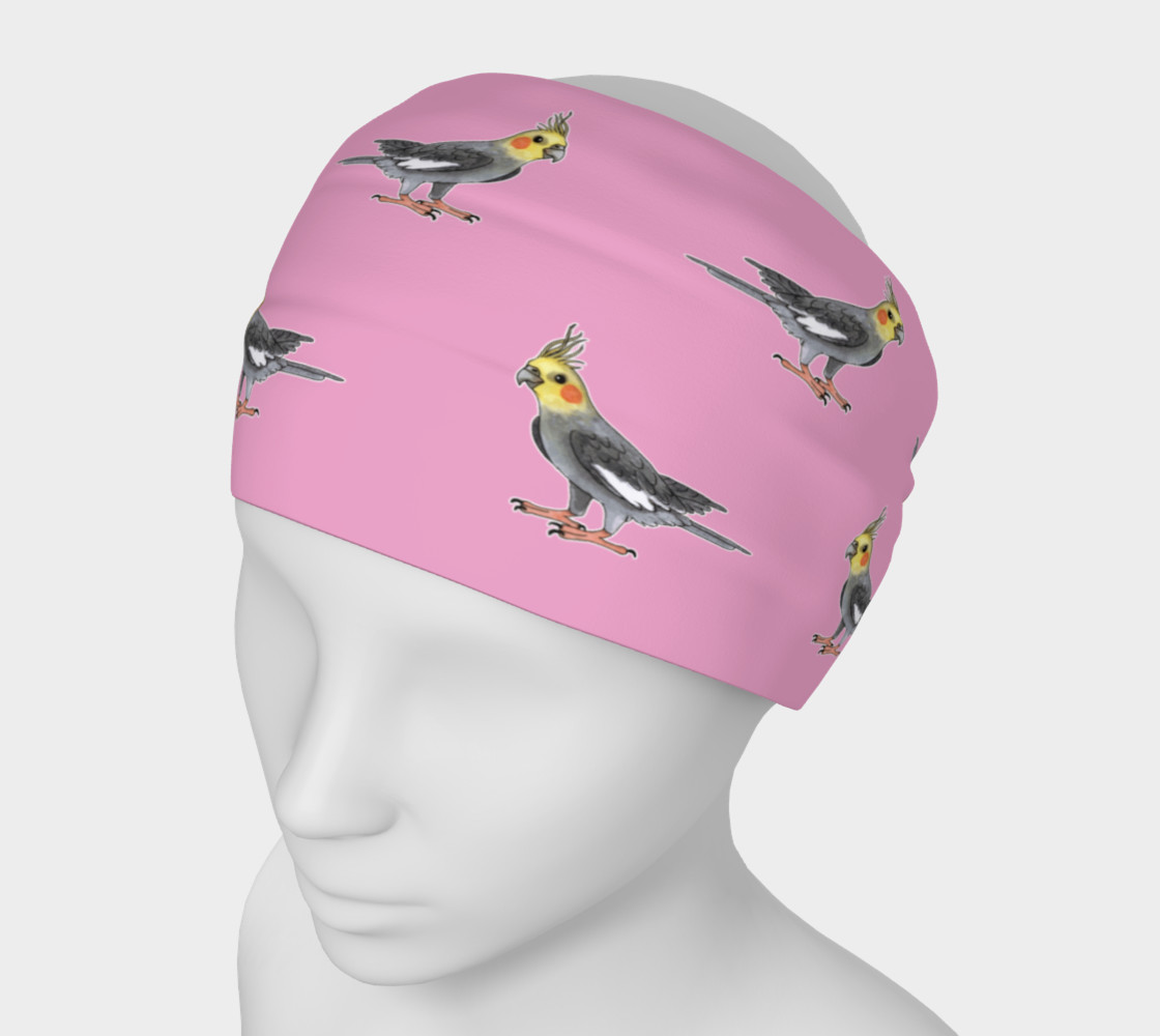 Cockateel birds pattern Headband preview #1