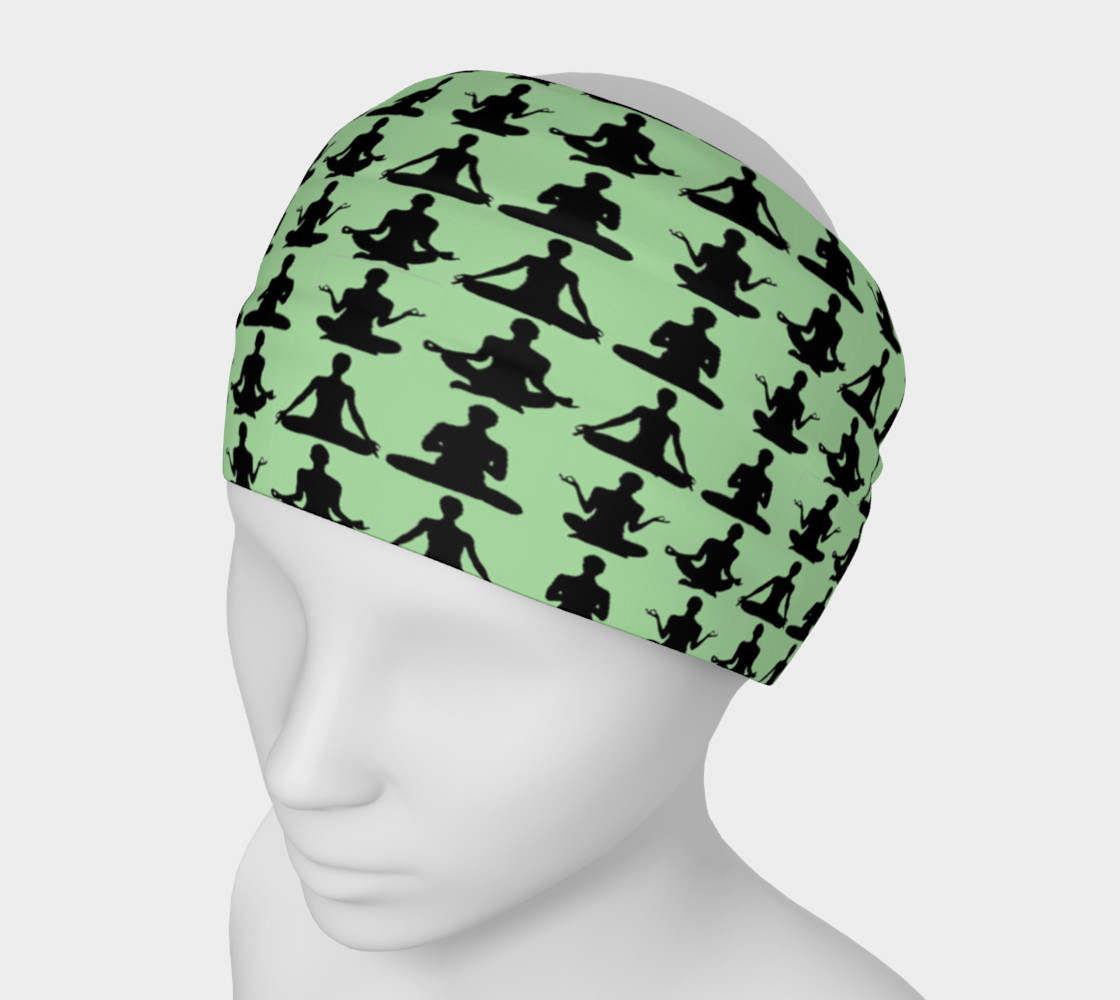 Yogis Green and Black Headband Miniature #2