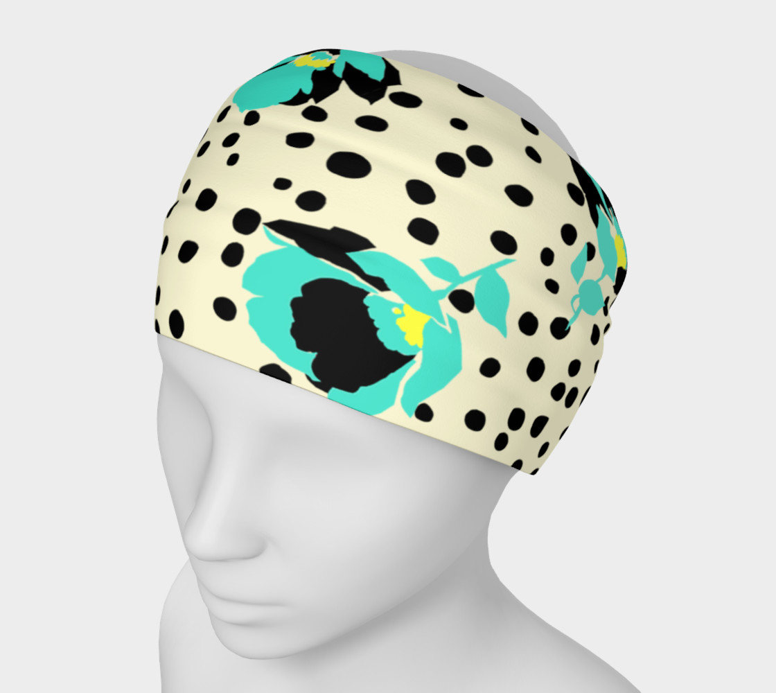 Aperçu 3D de Polka Dots and Flowers Headband