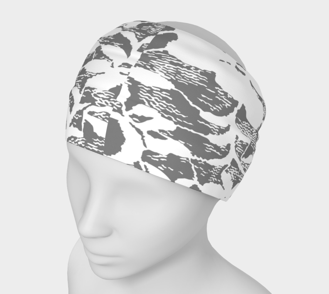 Aperçu 3D de French Gray Floral Headband