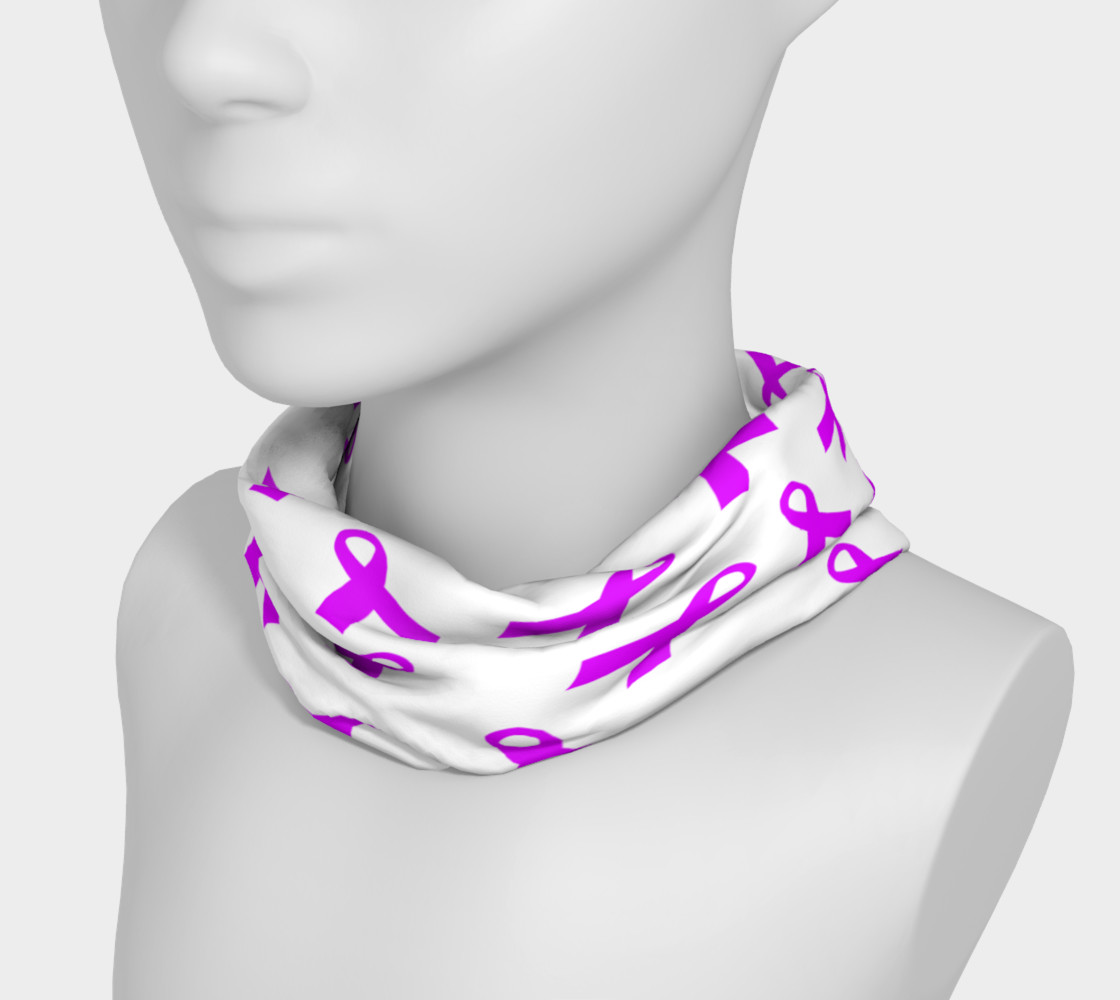 White Headband with Pink Ribbons preview #3