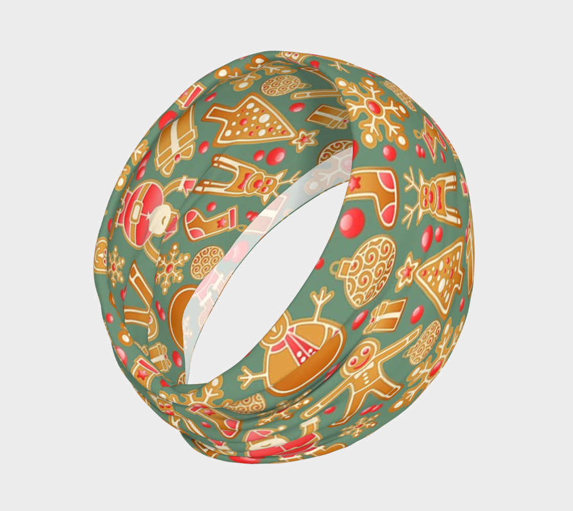 Gingerbread Man Christmas Headband vintage 1950s pattern preview #2