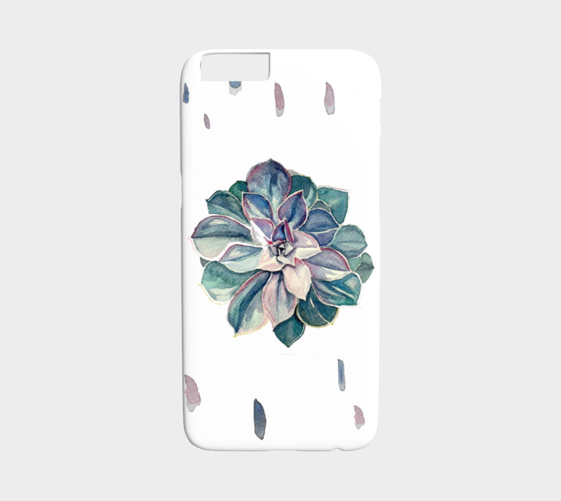 Watercolor Succulent iPhone 6/6S Case (Cool Palette) preview #1