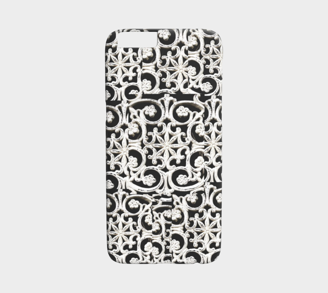 Pretty white designs on iPhone 6 case preview #1