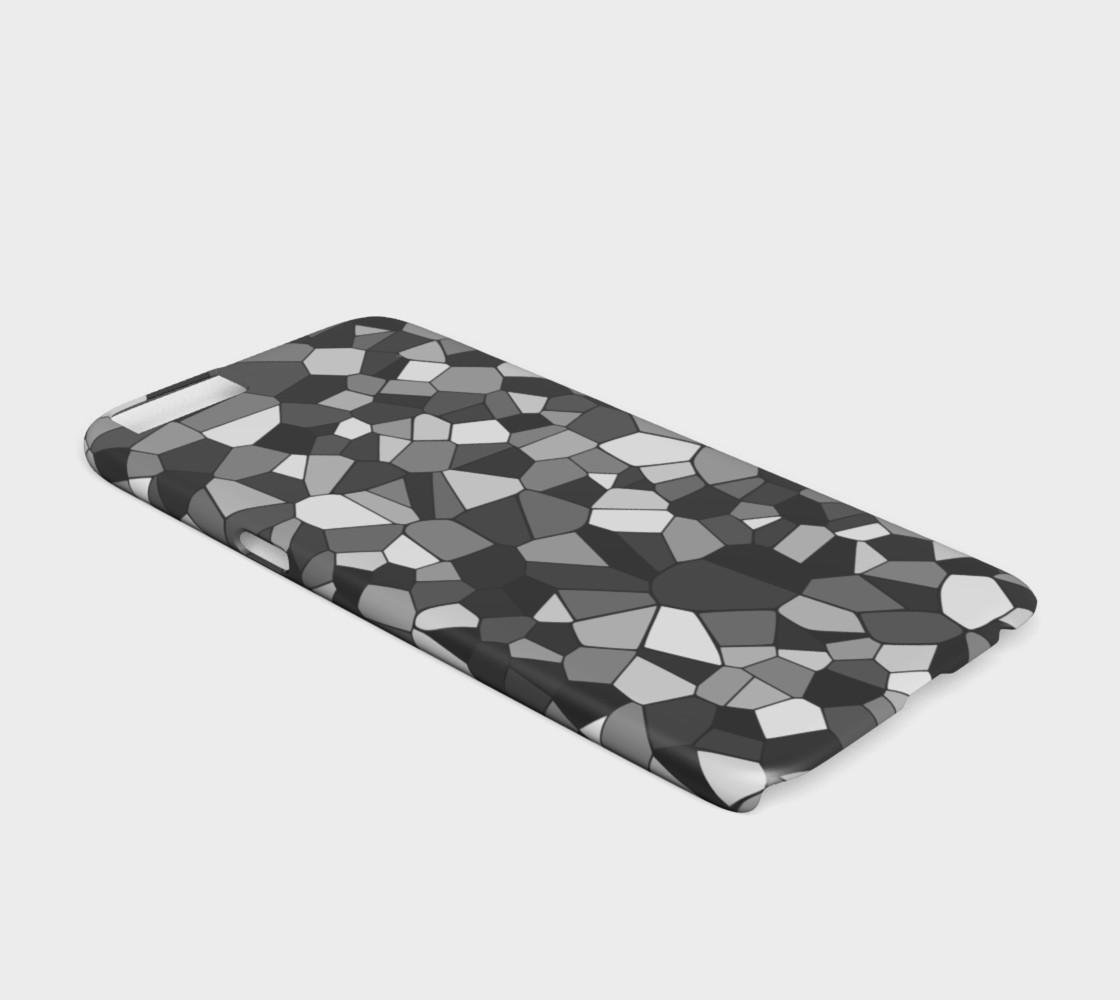 Gray Monochrome Geometric Mosaic Pattern preview #2