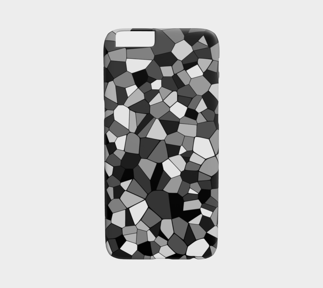 Gray Monochrome Geometric Mosaic Pattern preview #1