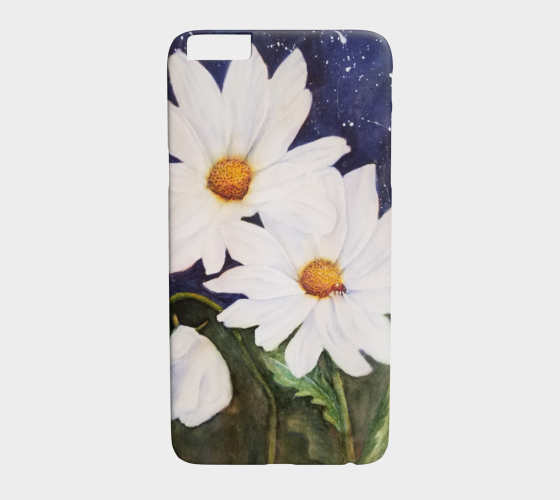 White Daisies with Red Ladybug preview #1