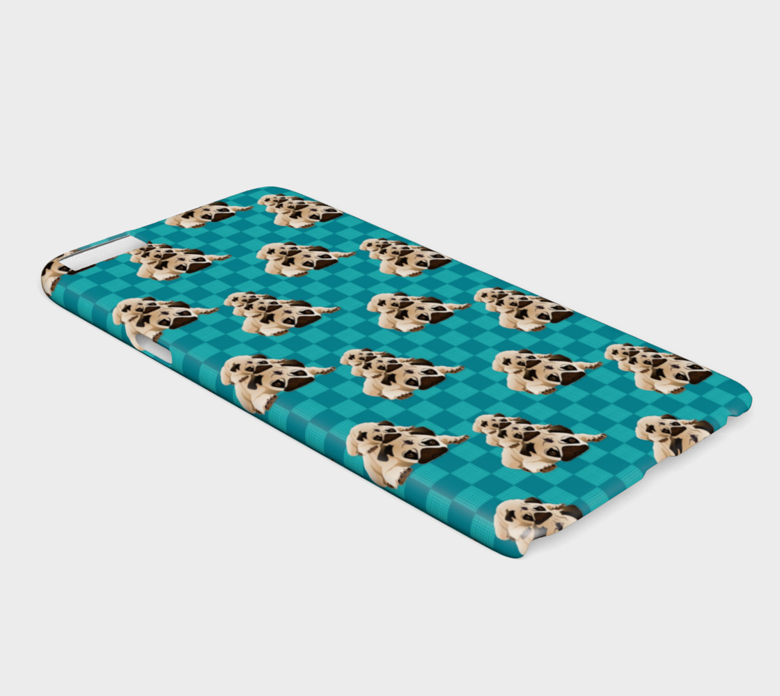 Pugs on Teal Checks preview #2