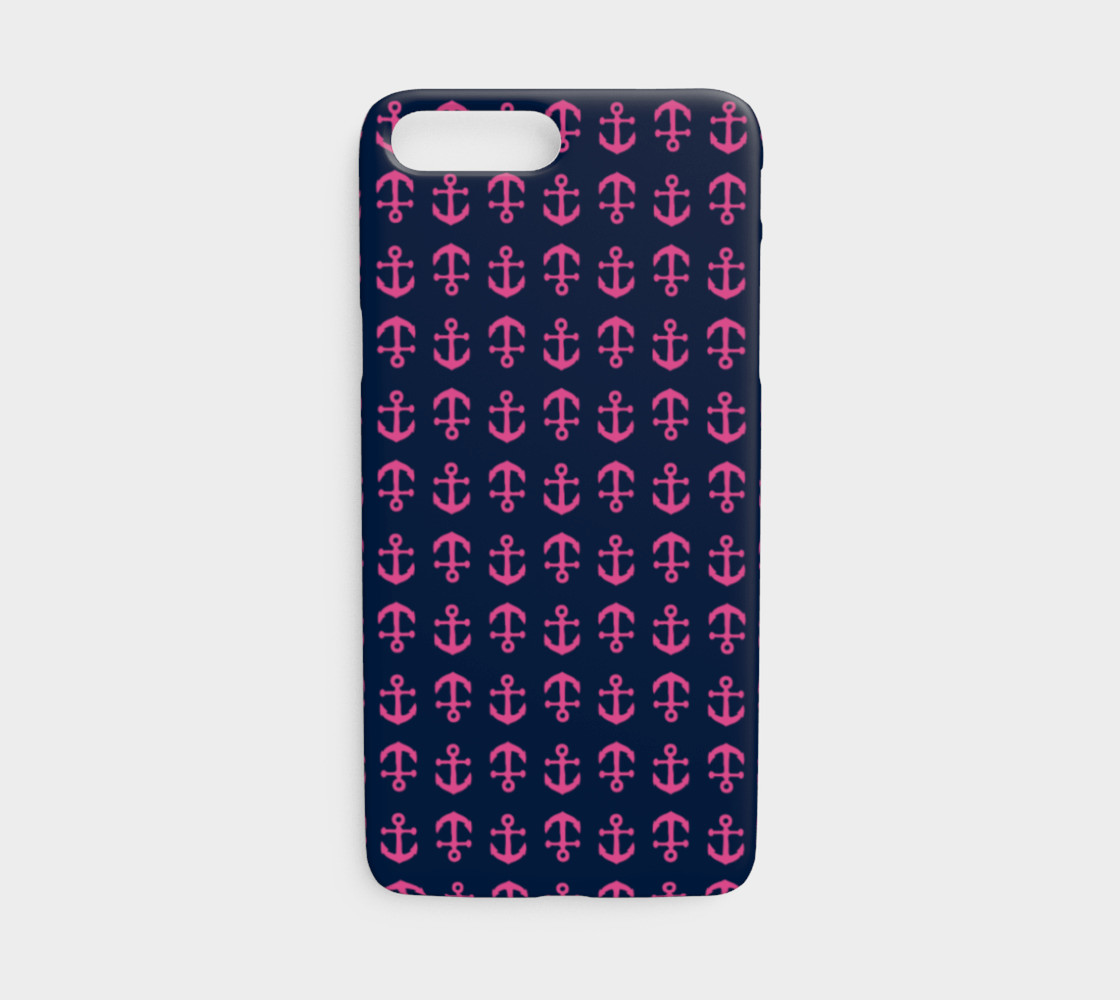 Anchor Toss - Pink on Navy preview #1