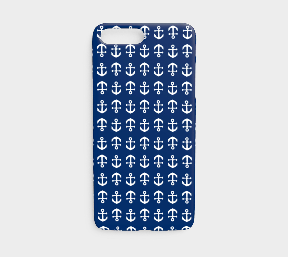 Anchor Toss - White on Navy preview #1