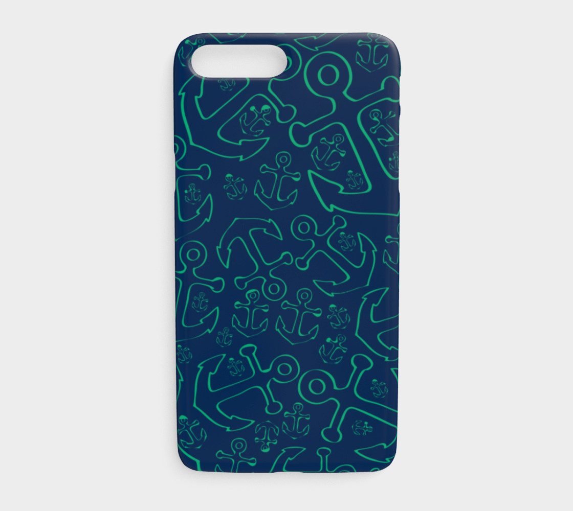 Anchor Dream - Green on Navy preview #1