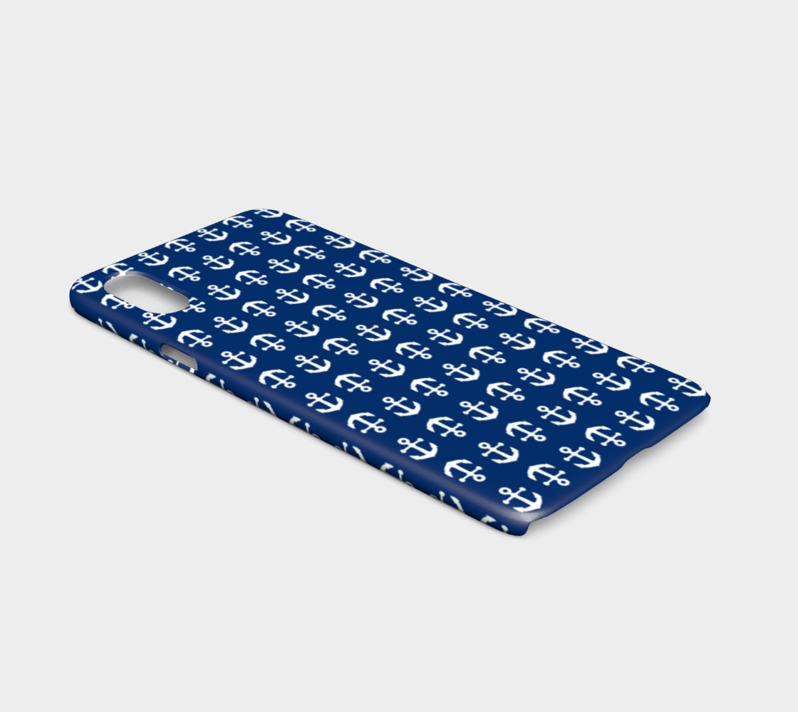Anchor Toss - White on Navy preview #2