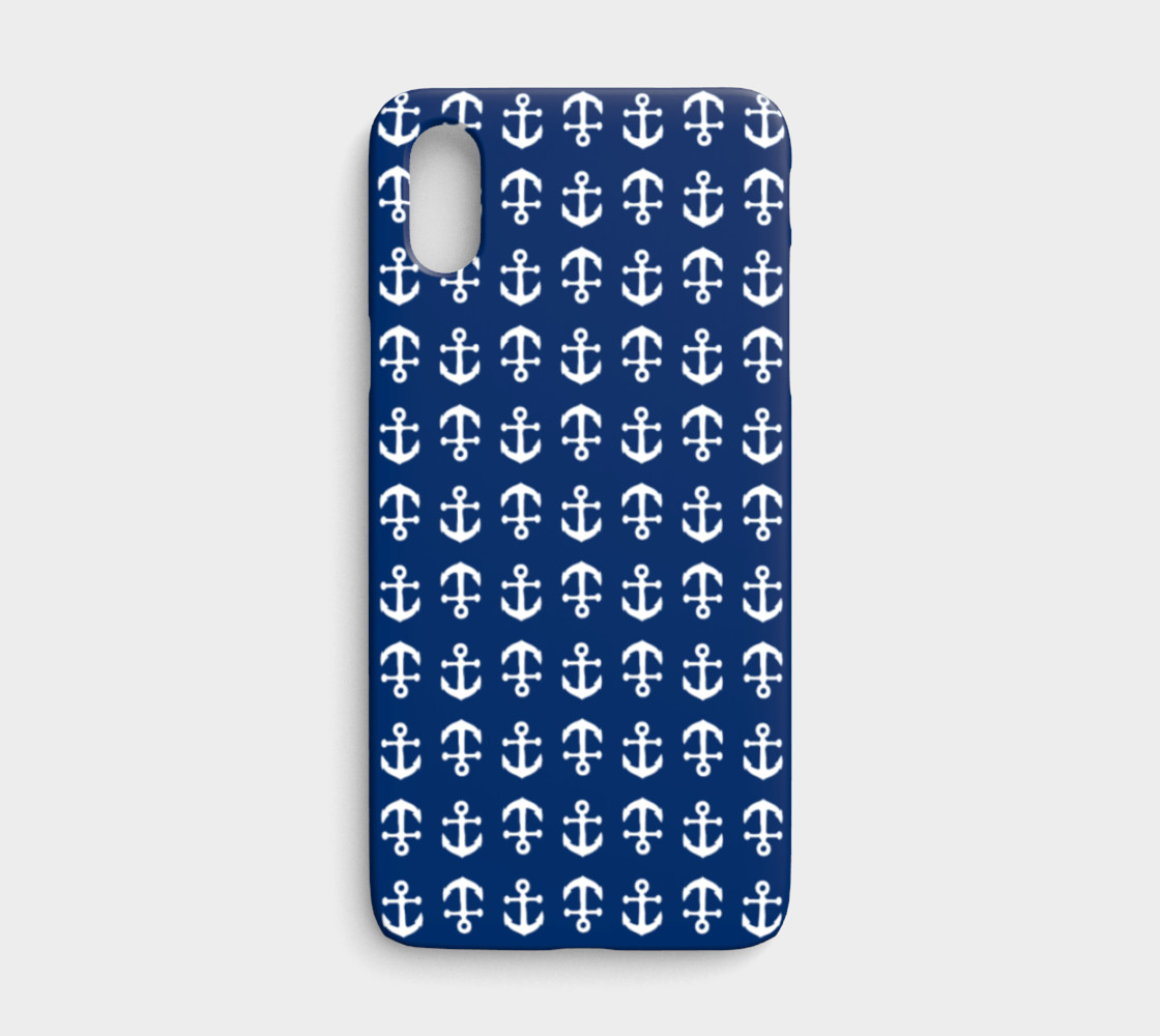 Anchor Toss - White on Navy preview #1