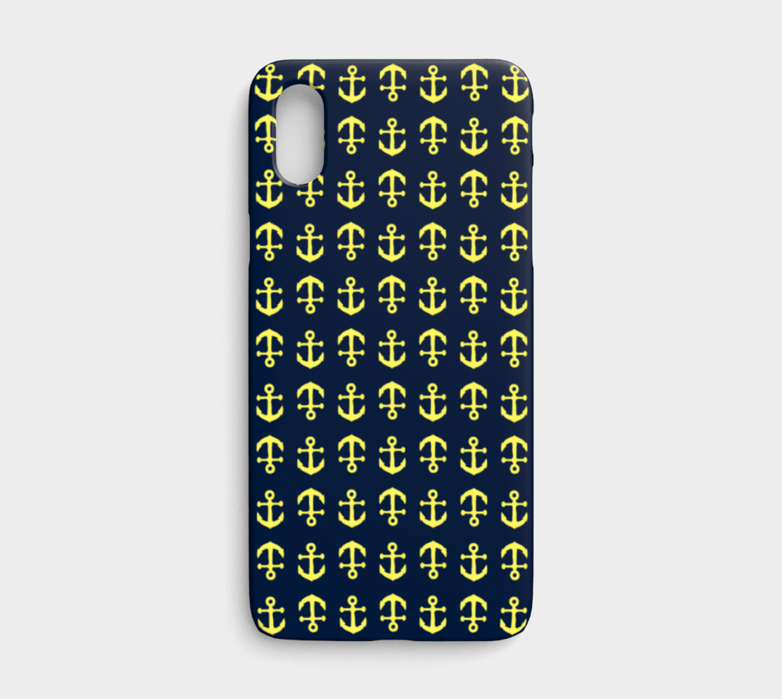 Anchor Toss - Yellow on Navy preview #1