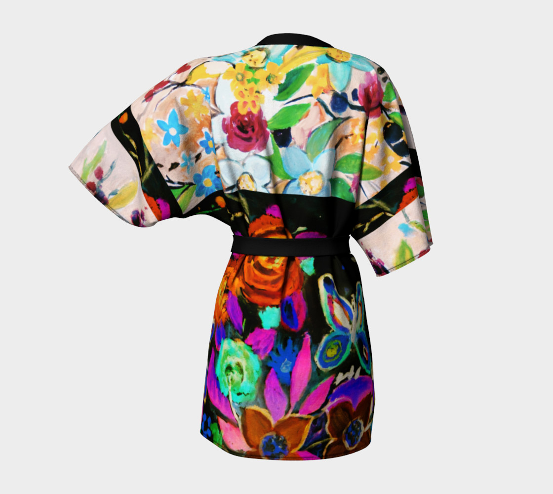Bohemian Night Garden Kimono Robe preview #4