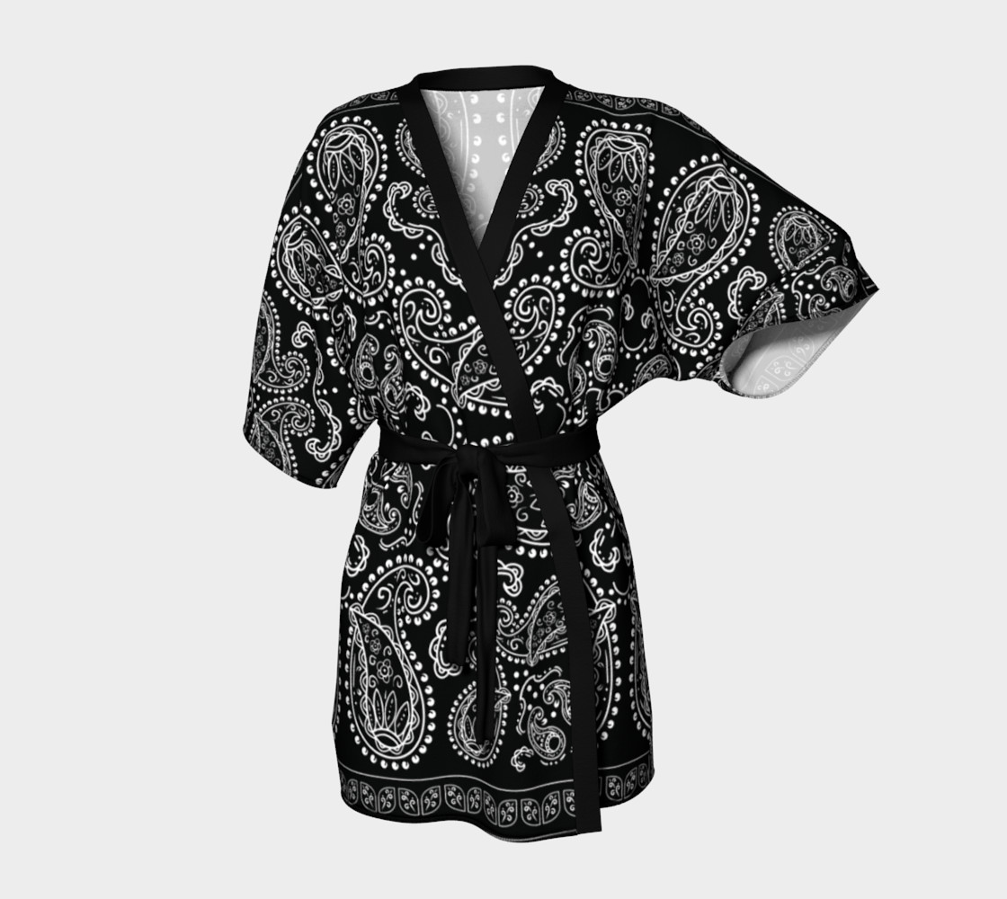 long black kimono robe
