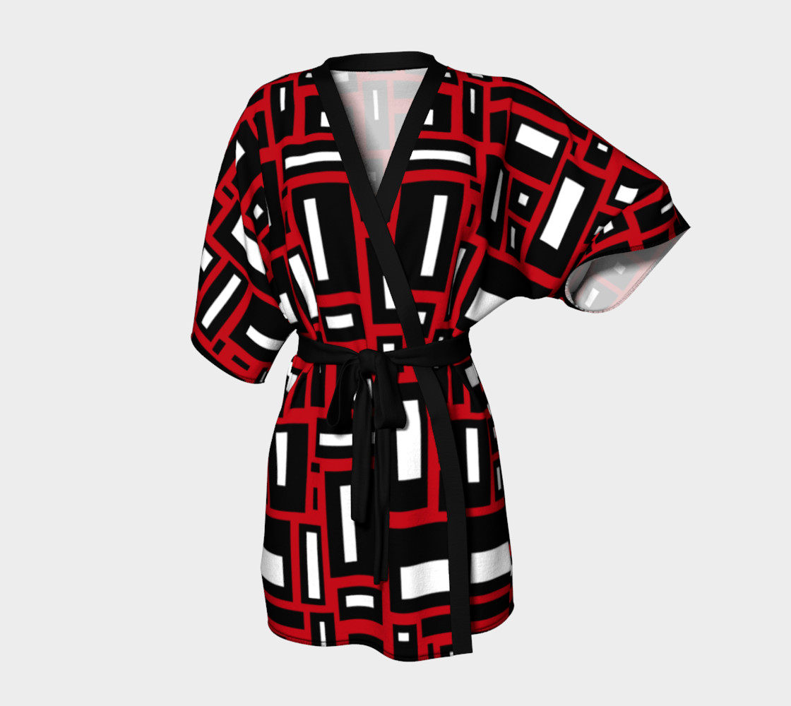 Simple Geometric in Black, White and Red 1 preview #1