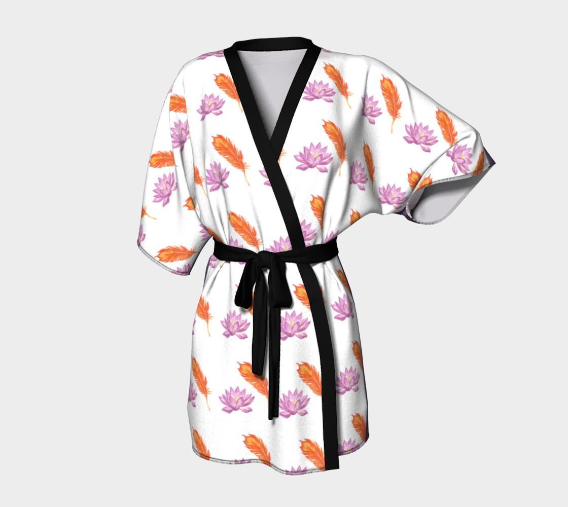 Phoneix Feather + Lotus Kimono Robe preview #1