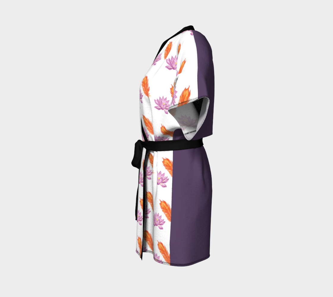 Phoneix Feather + Lotus Kimono Robe preview #2