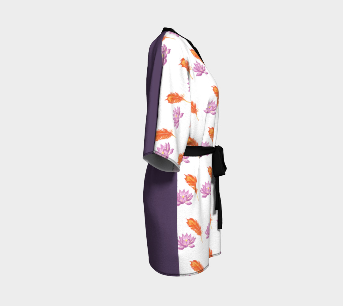 Phoneix Feather + Lotus Kimono Robe preview #3