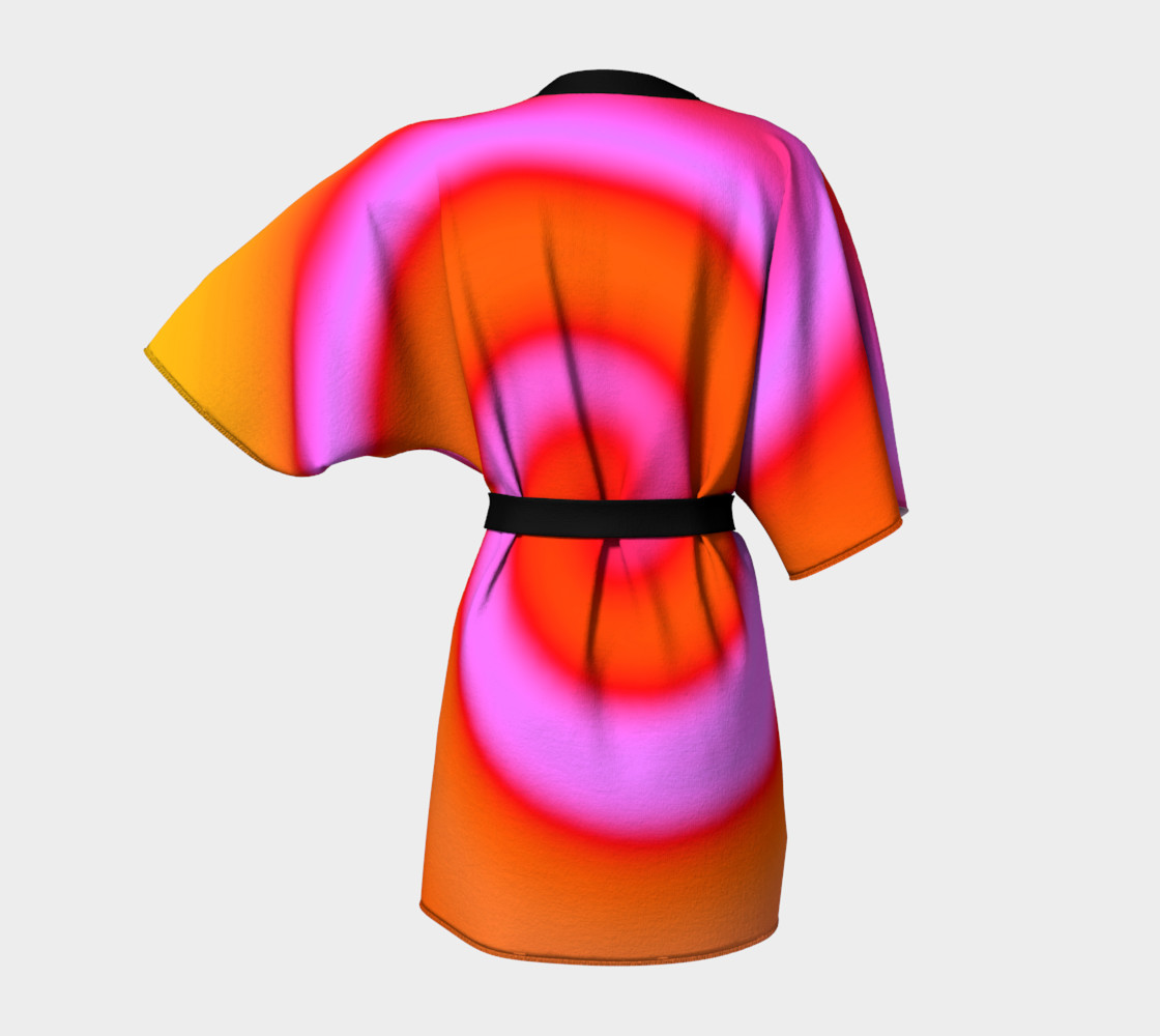Bright Colorful Orange Pink Swirl Abstract preview #4