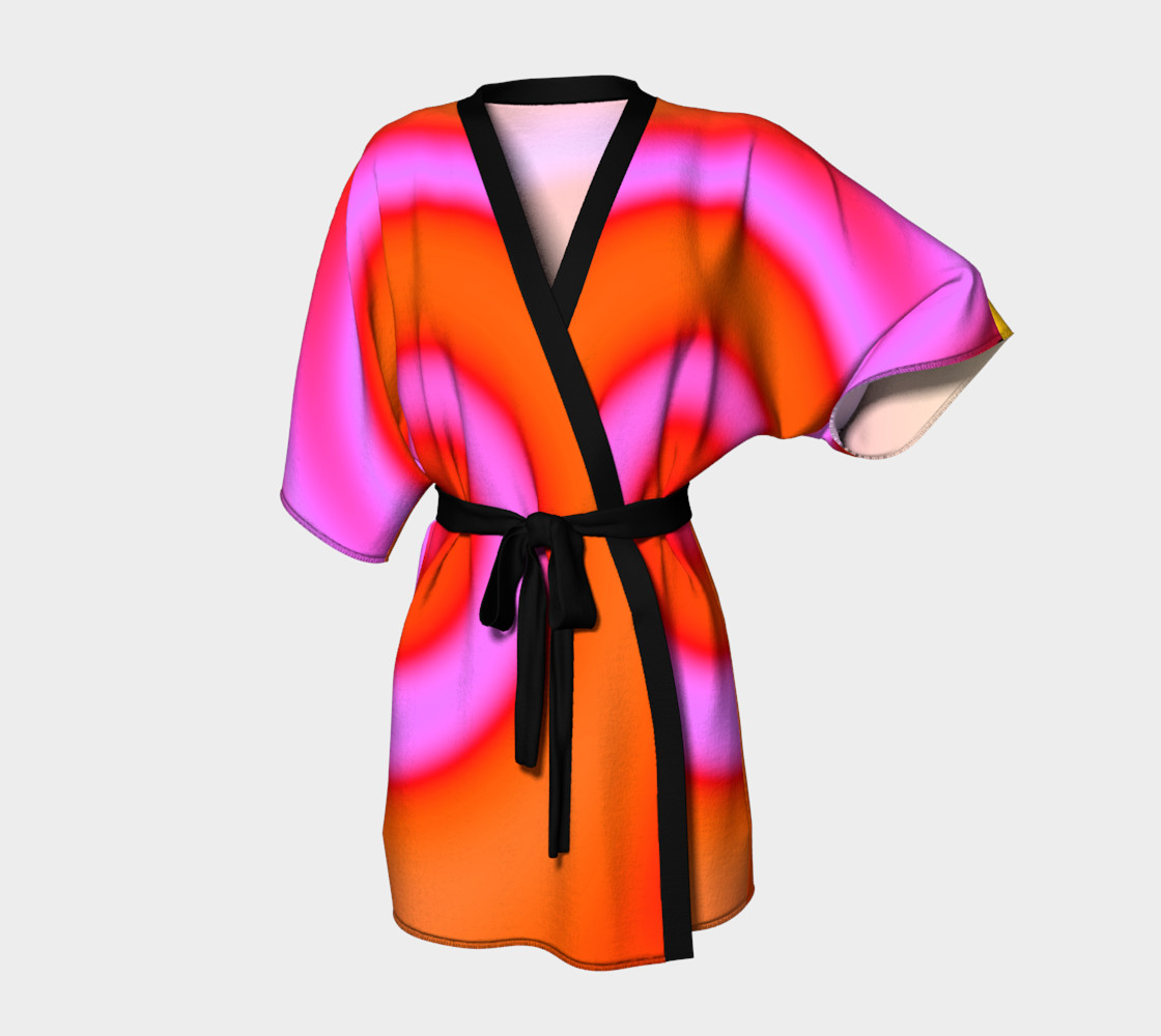Bright Colorful Orange Pink Swirl Abstract preview #1