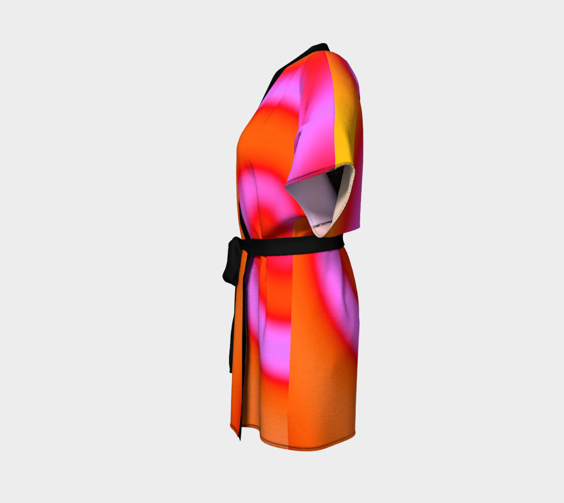 Bright Colorful Orange Pink Swirl Abstract preview #2