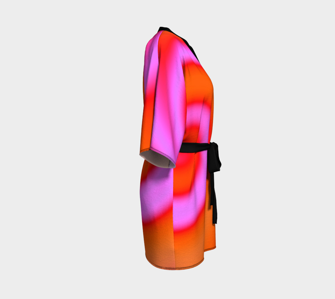Bright Colorful Orange Pink Swirl Abstract preview #3
